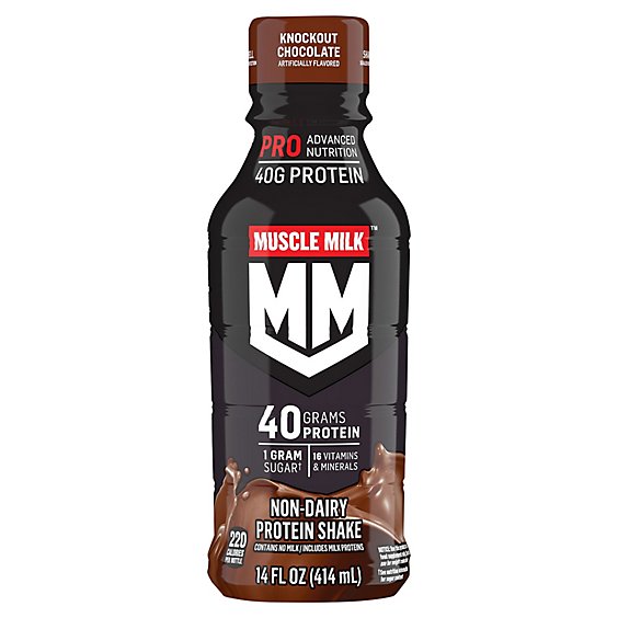 MUSCLE MILK Pro Series Protein Shake Knockout Chocolate - 14 Fl. Oz. 12CT