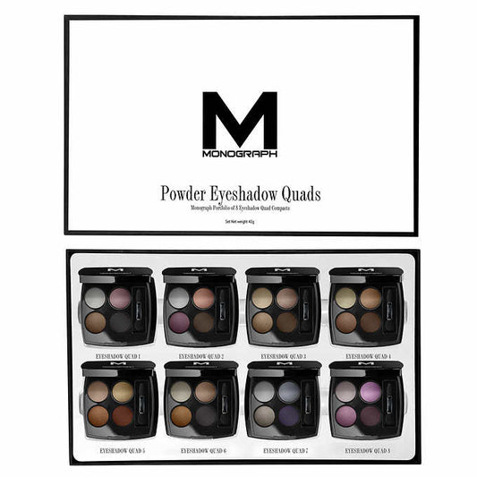 Artis Monograph Collection Powder Eyeshadow Quads Portfolio, Plus Brush