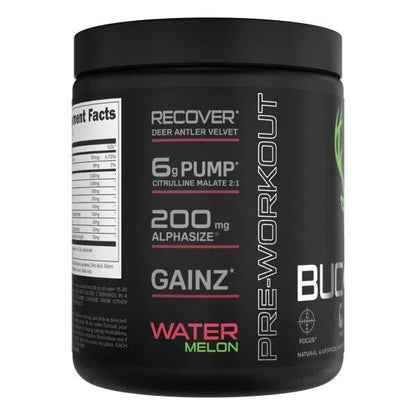 BUCKED UP PRE-WORKOUT-FOCUS-PUMP-GROWTH (30 SERVINGS) Watermelon